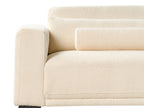 3 Seater Boucle Sofa Off-White ANGE