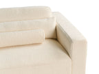 3 Seater Boucle Sofa Off-White ANGE