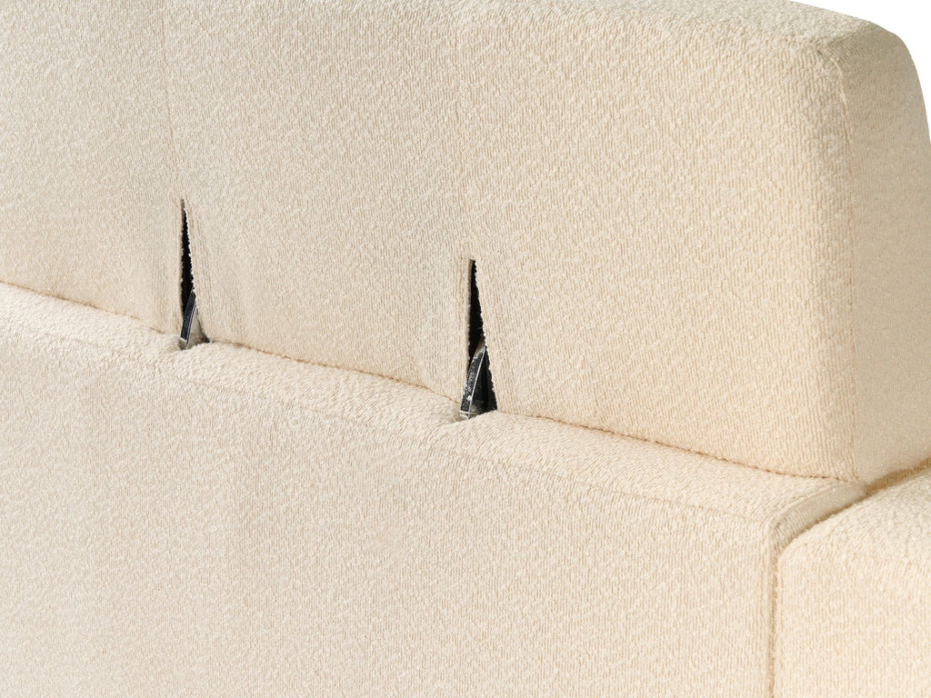 3 Seater Boucle Sofa Off-White ANGE