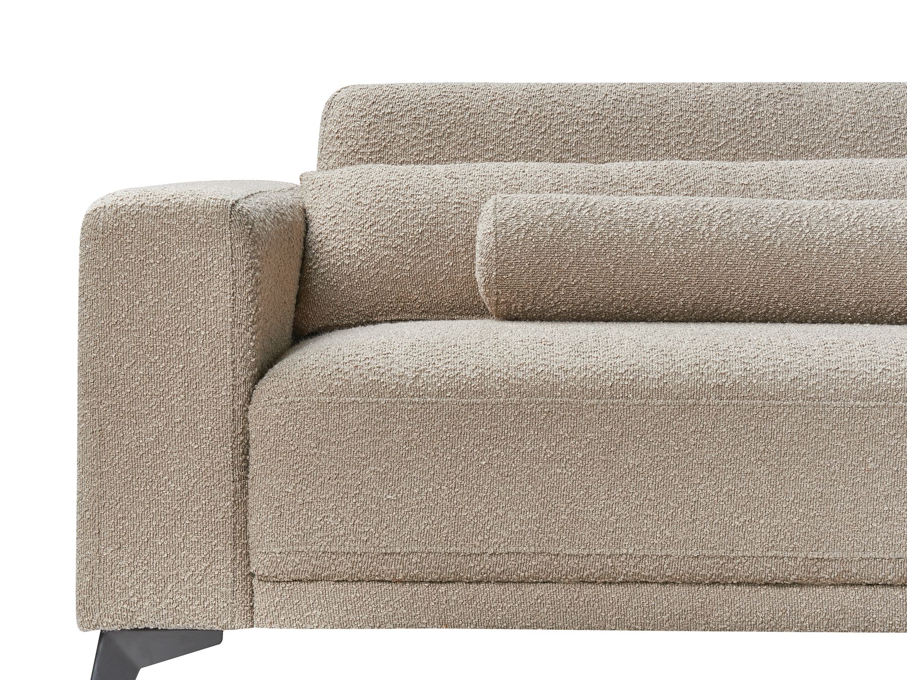 3 Seater Boucle Sofa Taupe ANGE