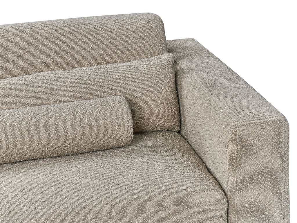 3 Seater Boucle Sofa Taupe ANGE