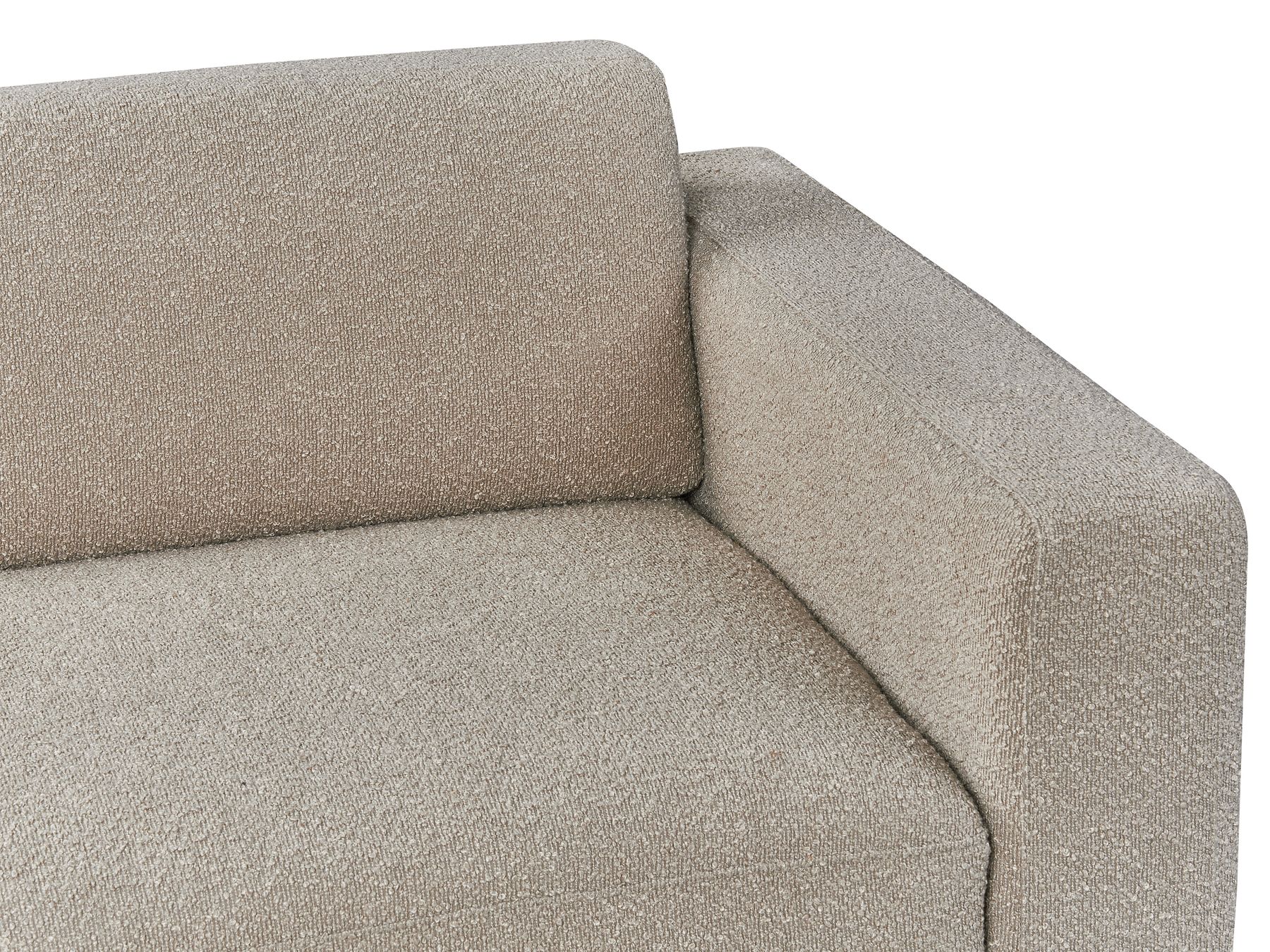 3 Seater Boucle Sofa Taupe ANGE