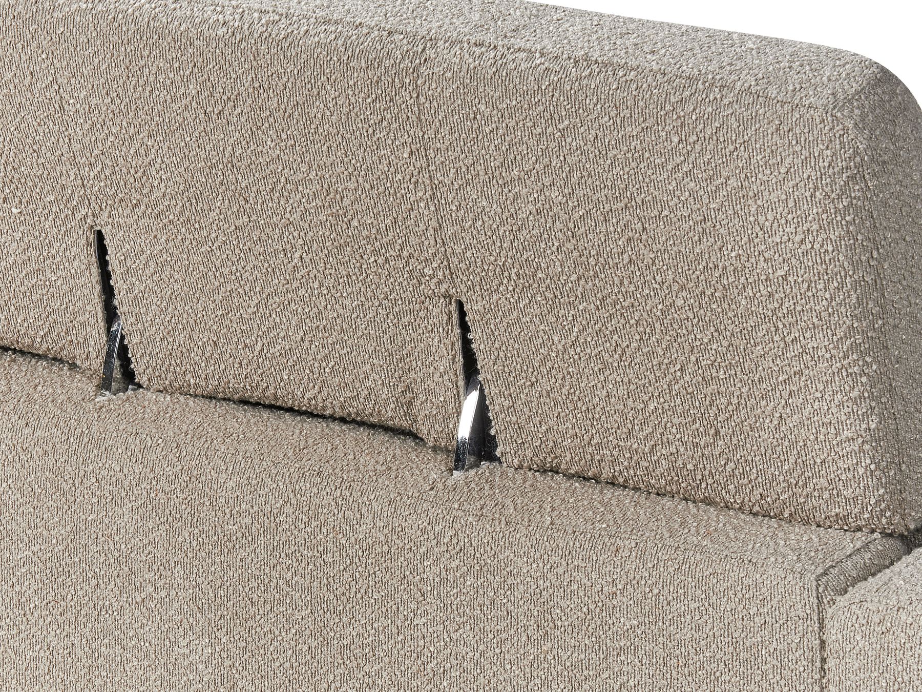 3 Seater Boucle Sofa Taupe ANGE