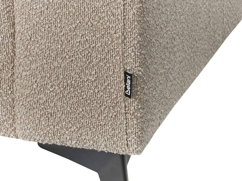 3 Seater Boucle Sofa Taupe ANGE