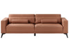 3 Seater Faux Leather Sofa Brown
