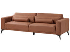 3 Seater Faux Leather Sofa Brown ANGE