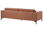3 Seater Faux Leather Sofa Brown ANGE