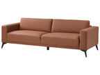 3 Seater Faux Leather Sofa Brown ANGE