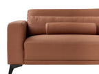 3 Seater Faux Leather Sofa Brown ANGE