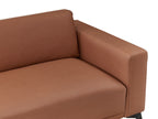3 Seater Faux Leather Sofa Brown ANGE