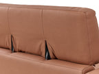 3 Seater Faux Leather Sofa Brown ANGE