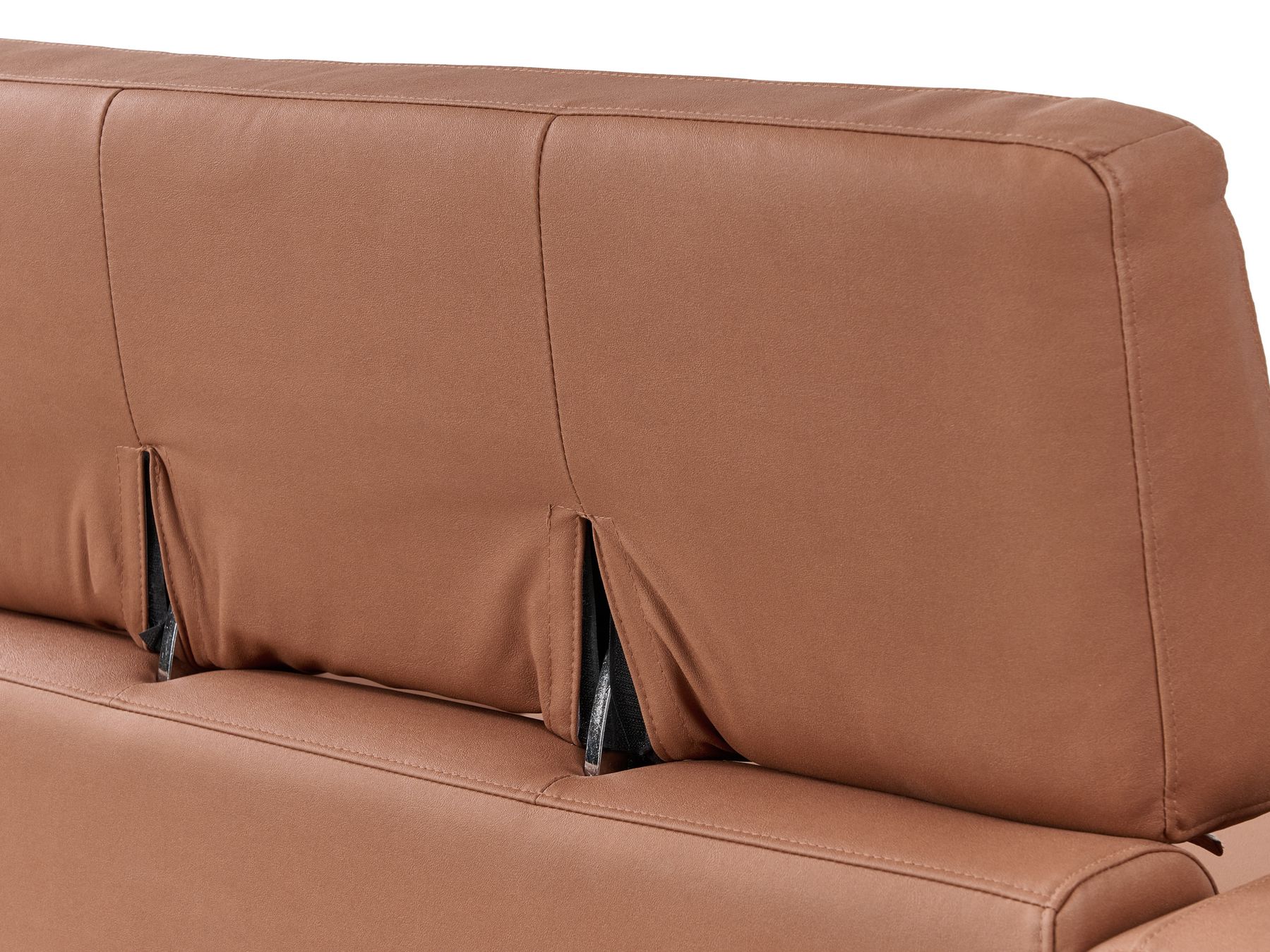 3 Seater Faux Leather Sofa Brown ANGE