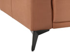 3 Seater Faux Leather Sofa Brown ANGE