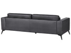 3 Seater Faux Leather Sofa Black ANGE