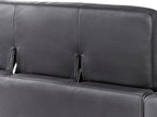 3 Seater Faux Leather Sofa Black ANGE