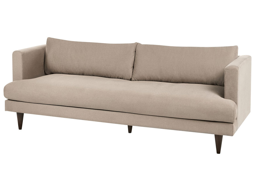 3 Seater Fabric Sofa Light Brown JARPEN