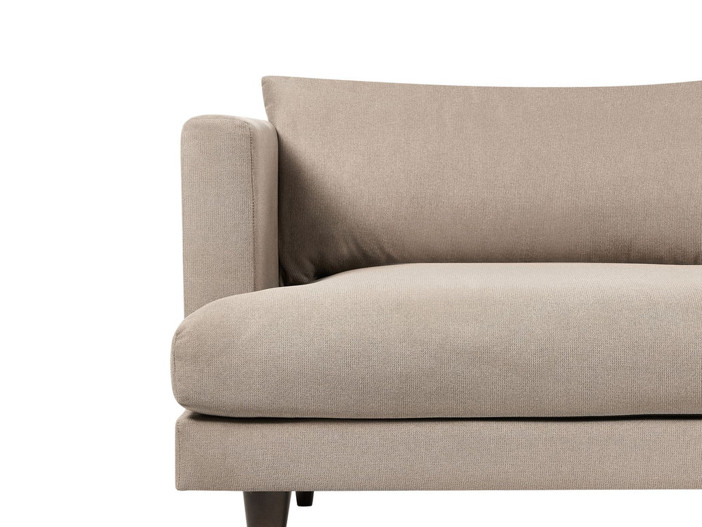 3 Seater Fabric Sofa Light Brown JARPEN