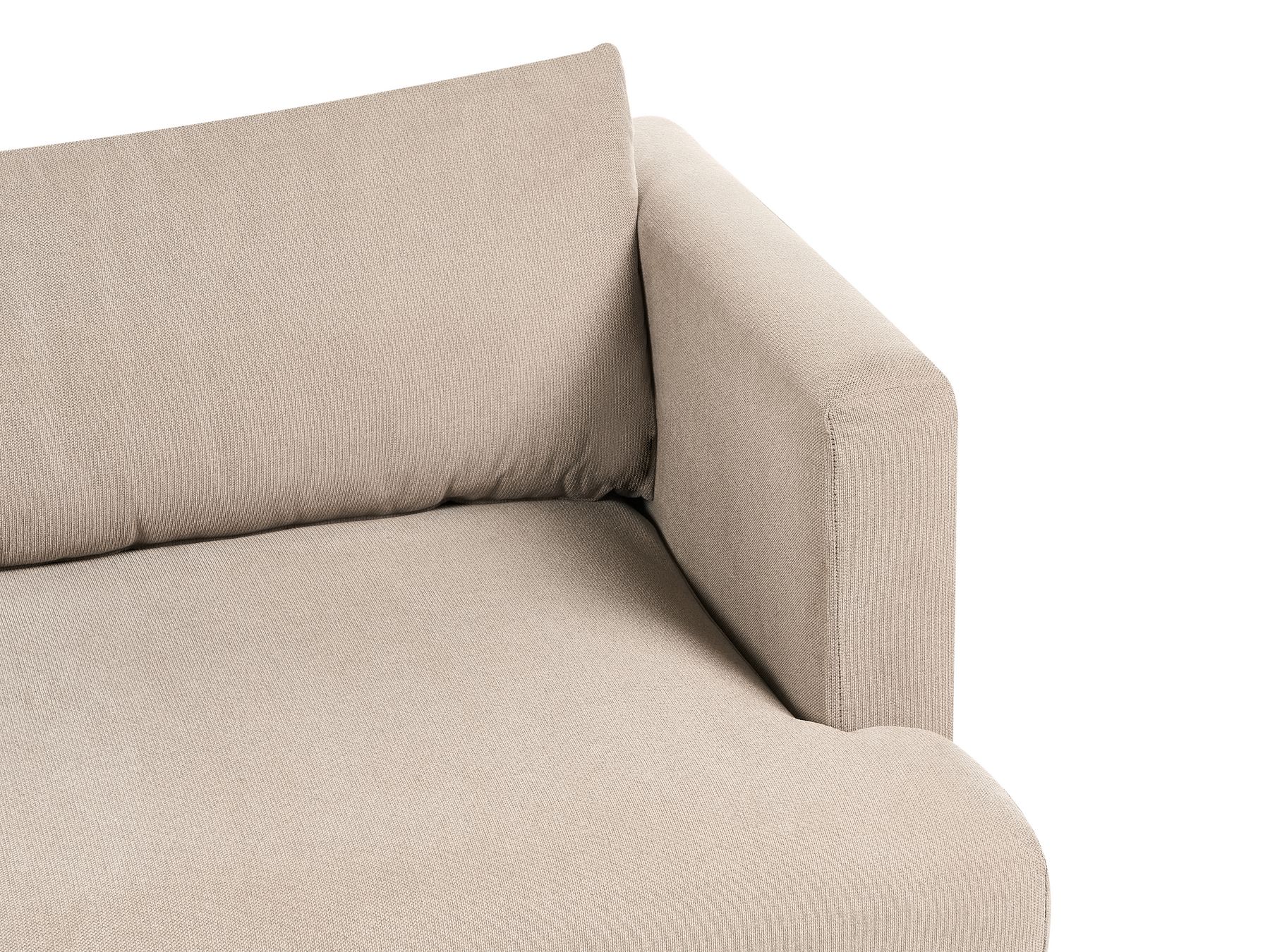 3 Seater Fabric Sofa Light Brown JARPEN