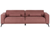 3 Seater Fabric Sofa Burgundy