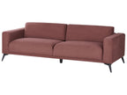3 Seater Fabric Sofa Burgundy ANGE