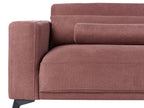 3 Seater Fabric Sofa Burgundy ANGE