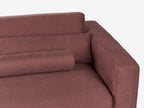 3 Seater Fabric Sofa Burgundy ANGE