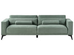 3 Seater Fabric Sofa Green ANGE