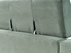 3 Seater Fabric Sofa Green ANGE