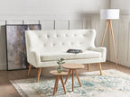 2 Seater Boucle Kitchen Sofa White SKIBBY