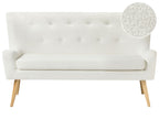 2 Seater Boucle Kitchen Sofa White SKIBBY
