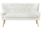 2 Seater Boucle Kitchen Sofa White SKIBBY