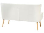 2 Seater Boucle Kitchen Sofa White SKIBBY