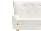 2 Seater Boucle Kitchen Sofa White SKIBBY