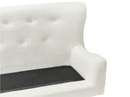 2 Seater Boucle Kitchen Sofa White SKIBBY