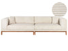 4 Seater Cord Sofa Green Beige
