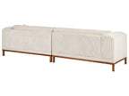 4 Seater Cord Sofa Green Beige VENG