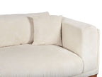 4 Seater Cord Sofa Green Beige VENG