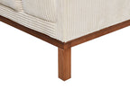 4 Seater Cord Sofa Green Beige VENG