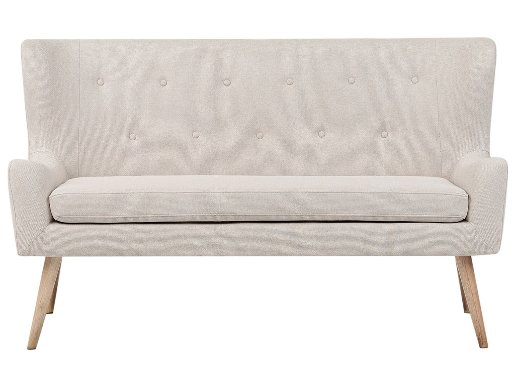 2 Seater Fabric Sofa Light Beige SKIBBY