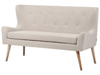 2 Seater Fabric Sofa Light Beige SKIBBY