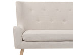 2 Seater Fabric Sofa Light Beige SKIBBY