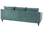 Right Hand Velvet Corner Sofa Teal ELVENES