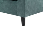 Right Hand Velvet Corner Sofa Teal ELVENES
