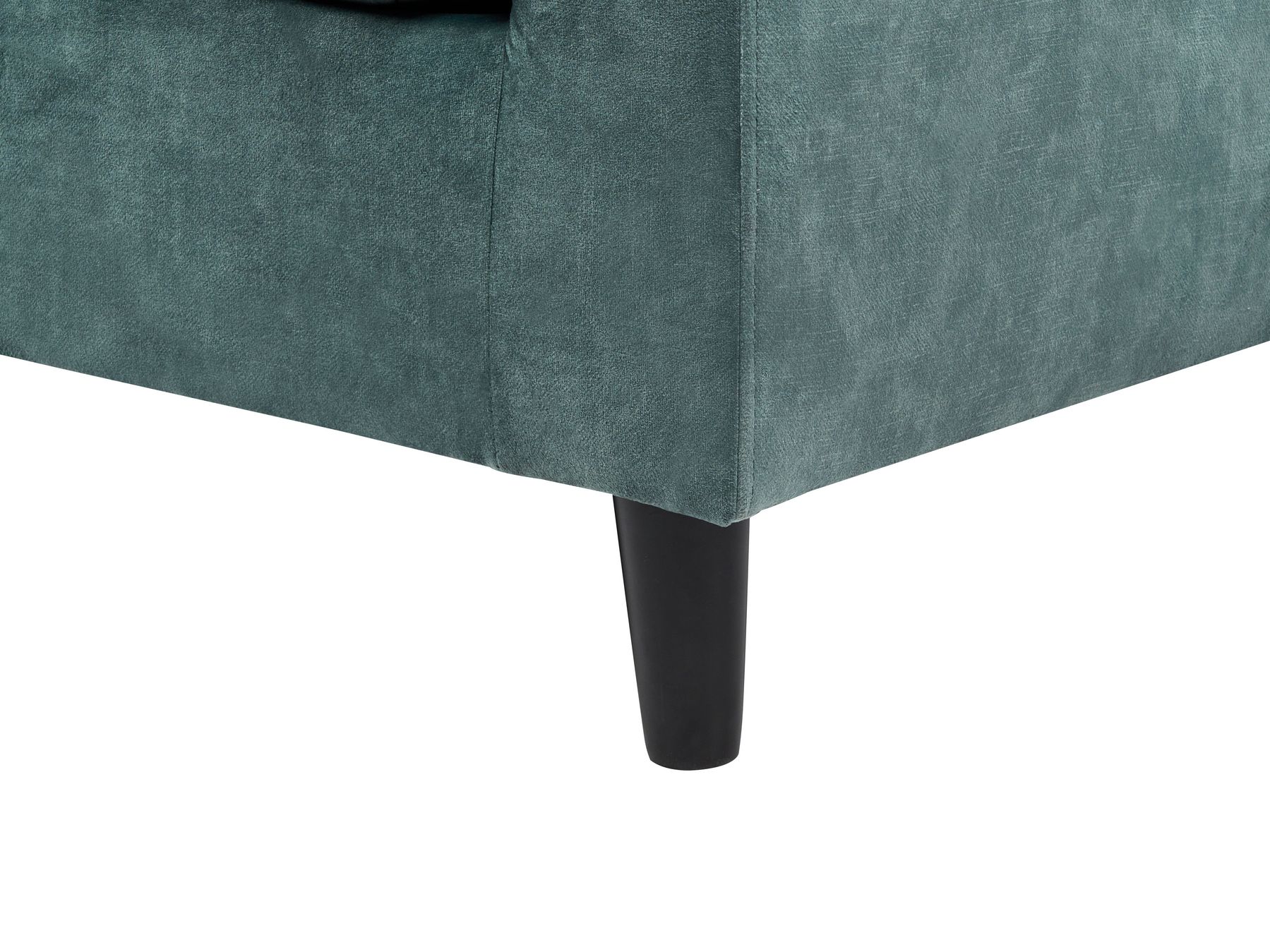 Right Hand Velvet Corner Sofa Teal ELVENES