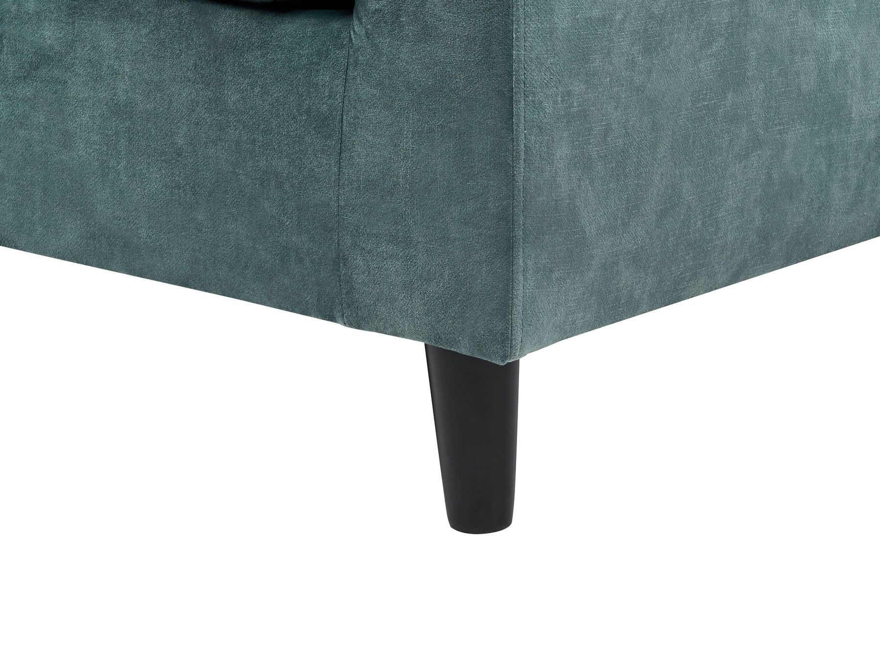 Left Hand Velvet Corner Sofa Teal ELVENES