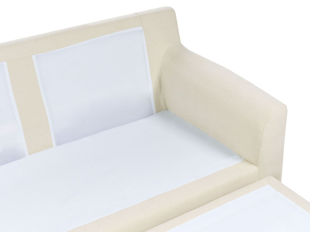 Corner Sofa ELVENES Fabric Light Beige 3 Seater Left Hand