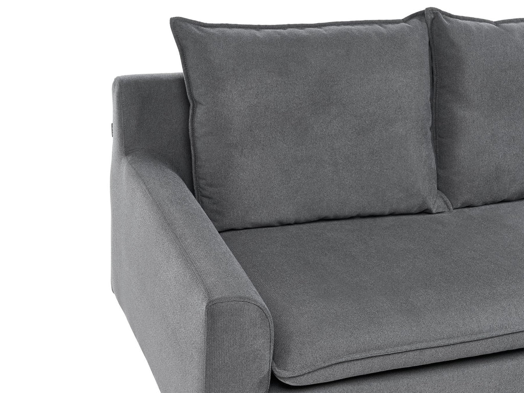 Corner Sofa ELVENES Fabric Dark Grey 3 Seater Right Hand