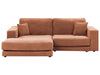 Corner Sofa Fabric Light Red 3 Seater Right Hand