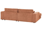 Corner Sofa LOFOTEN Fabric Light Red 3 Seater Right Hand