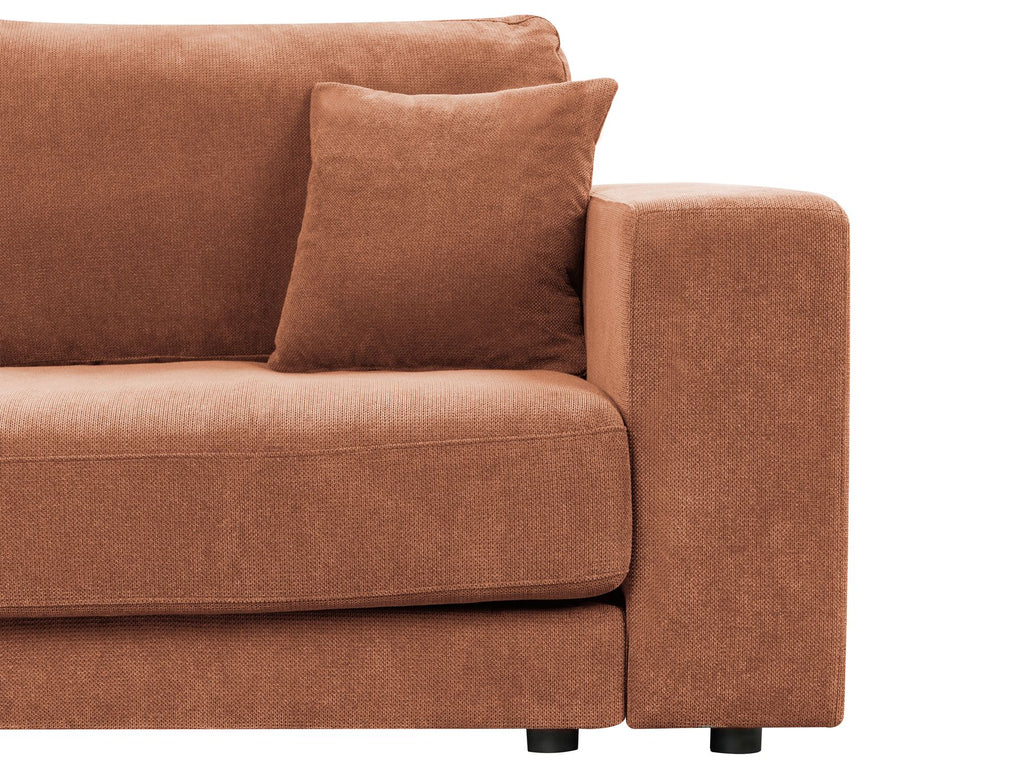 Corner Sofa LOFOTEN Fabric Light Red 3 Seater Right Hand